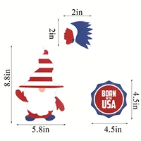 independence day window cling 4th of july patriotic gnome clings