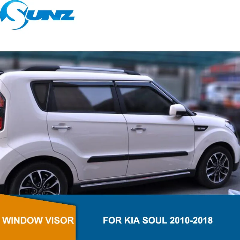 Окна автомобиля дождь Защитная крышка для KIA SOUL 2010 2011 2012 2013 Защита от солнца дождь дефлектор гвардии SUNZ