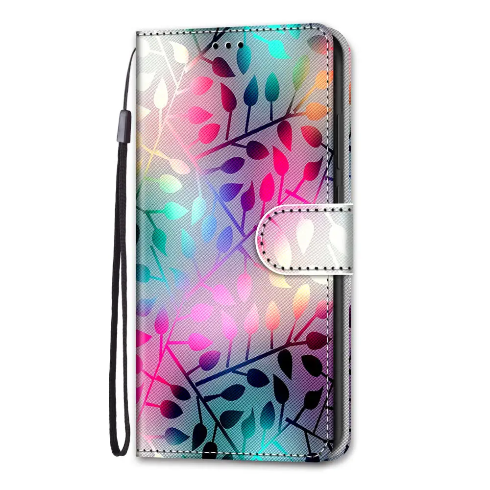 

For Huawei P Smart / Enjoy 7S PU Leather Cute Painted Card Slots Wallet Case Flip Cover