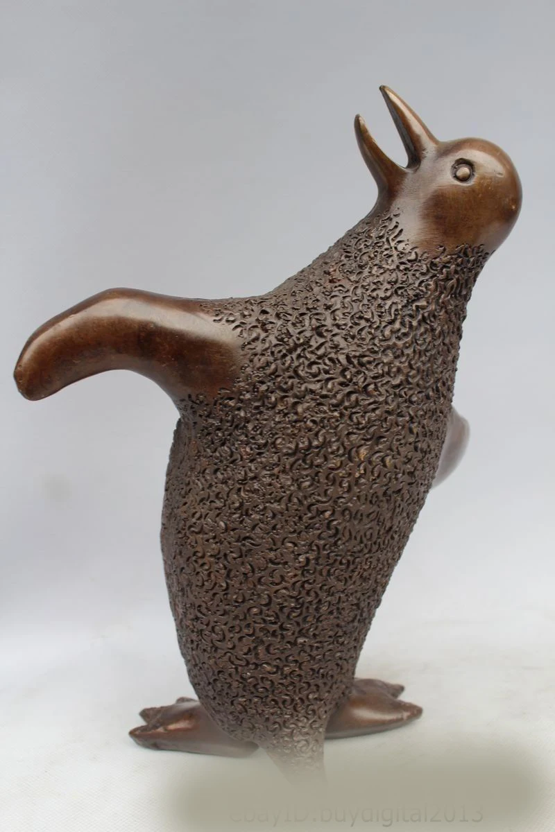 10 &quotКитайский фэншуйская бронза Art Zoo Южный полюс птицы Пингвин анималистическая