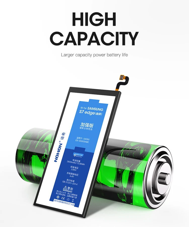 Аккумулятор NOHON EB-BG935ABE для samsung Galaxy S7 edge G9350 G935 G935F G935FD G935W8 S7edge 3600 mAh Замена Bateria