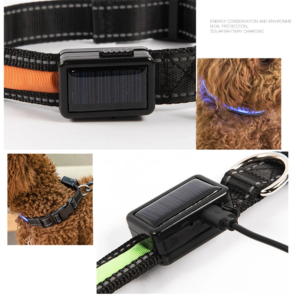 водонепроницаемый ошейник для собак и кошек шейный поводок светодиодный