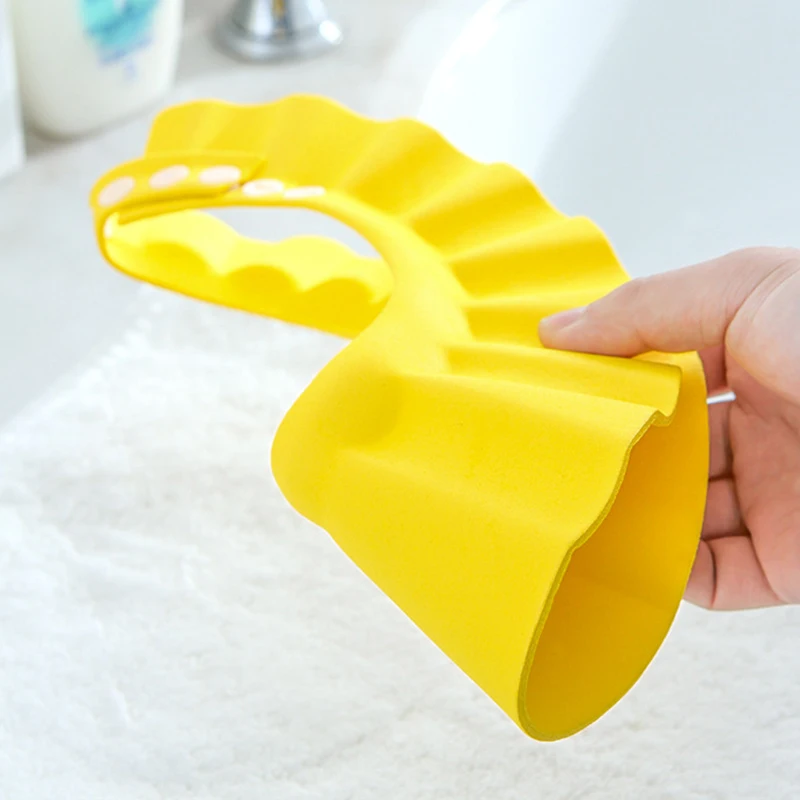 Шапочка для купания и мытья волос детей безопасный шампунь мягкая Регулируемая