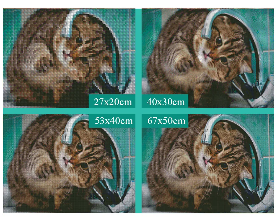 100% Полный 5D Diy Daimond картина &quotКотенок напитки воды&quot 3D алмазов круглые стразы