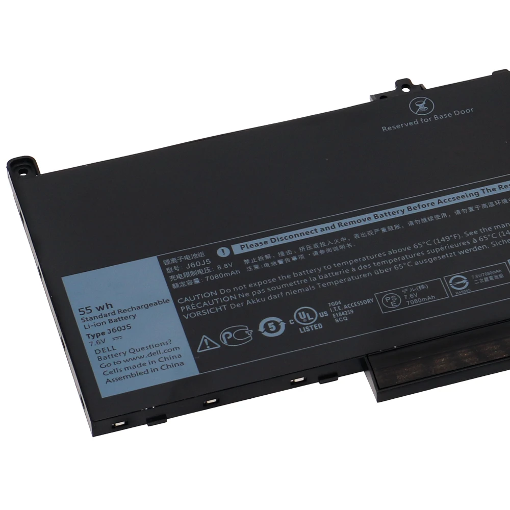Nouvelle Batterie D'ordinateur Portable J60J5 Pour Dell Latitude E7270 E7470 E7260 E7420 J6OJ5 R1V85 MC34Y 0MC34Y 242WD 7.6V 55WH 7080mAh