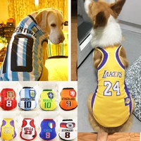 pet summer clothes sunscreen cats and dogs mesh vests dog jerseys basketball uniforms football world cup breathable cat clothes