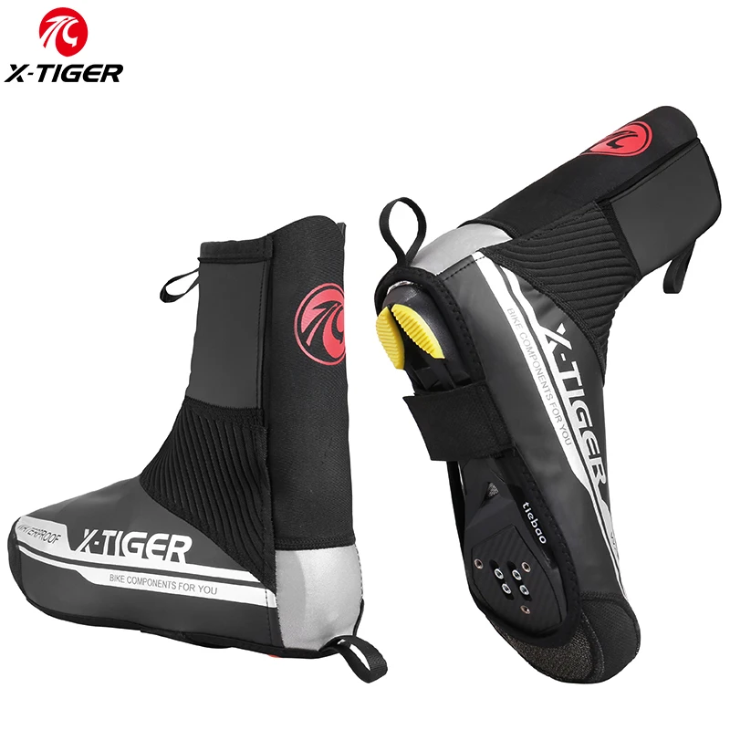 Светоотражающая водонепроницаемая обувь для езды на велосипеде зимняя теплый