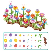 flower garden building toys build a bouquet floral arrangement playset for toddlers and kids age 3 4 5 6 year old girls pre
