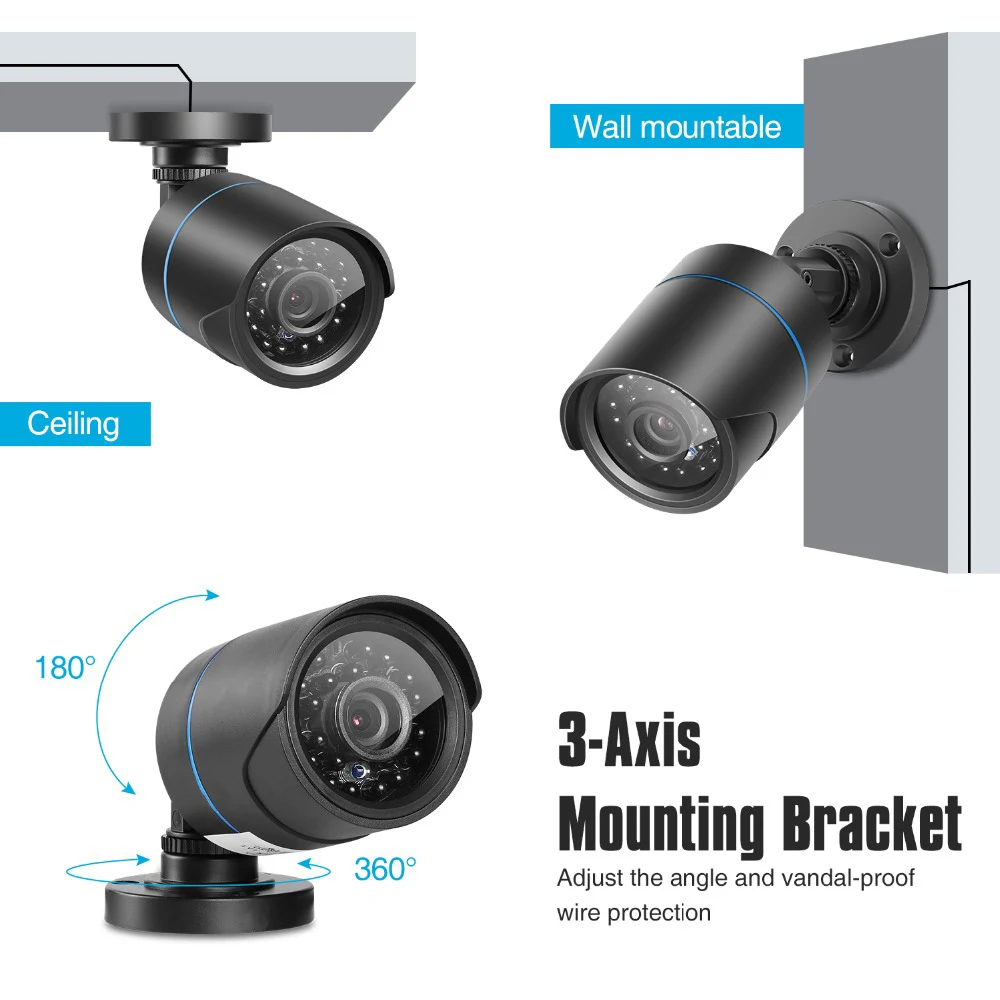 4CH AHD DVR Беспроводная CCTV Wifi камера система безопасности комплект 720 P/1080 P системы