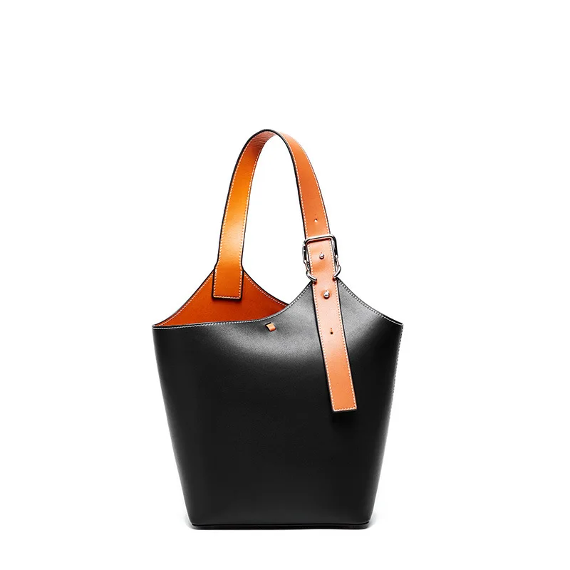2020 New Style Fashion Bags Broadband Bucket Bag Women's Leather Shoulder-bag Handbag Versatile Large-Volume 1270 | Багаж и сумки