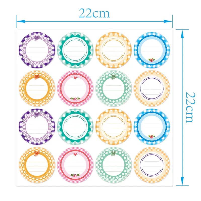 

2in Glass Spice Jars Labels Stickers Colorful Empty Jars Cans Round Decorative Sticker Self Adhesive 5 Sheets Water-Resistant
