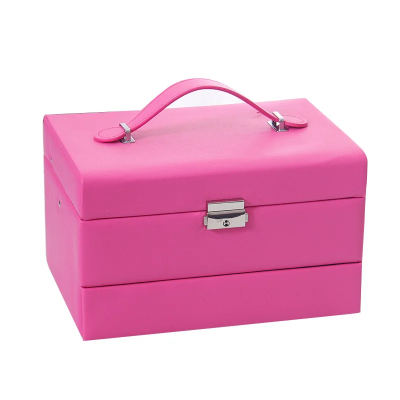 Новая Кожаная Шкатулка для ювелирных изделий многослойный Большой