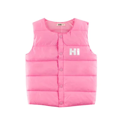 YR225 pink 27, детский жилет для мальчиков от 18 месяцев до 7 лет зимний жилет для маленьких девочек Тонкий Осенний жилет для малышей Одежда ярких цветов - Цвет: YR225 pink