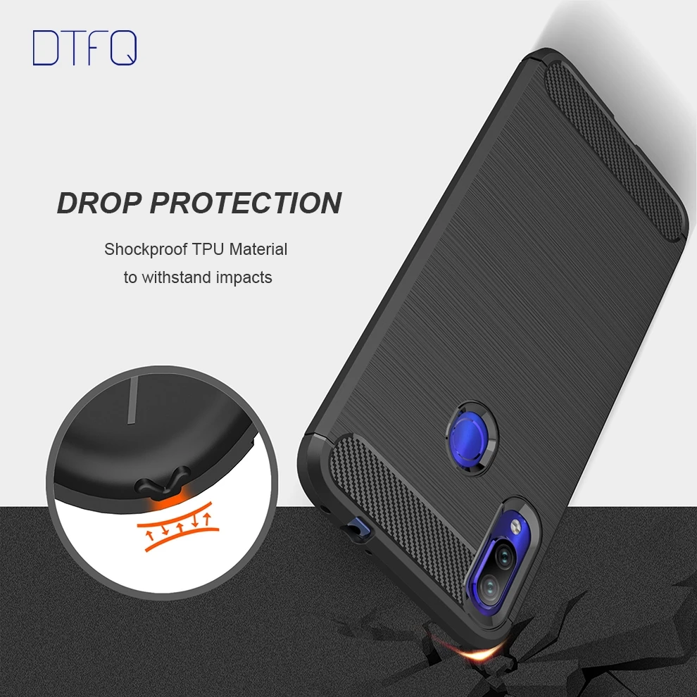 DTFQ чехол для Xiaomi Redmi Note 8 Pro 7 Мягкая силиконовая задняя крышка ТПУ противоударный 6
