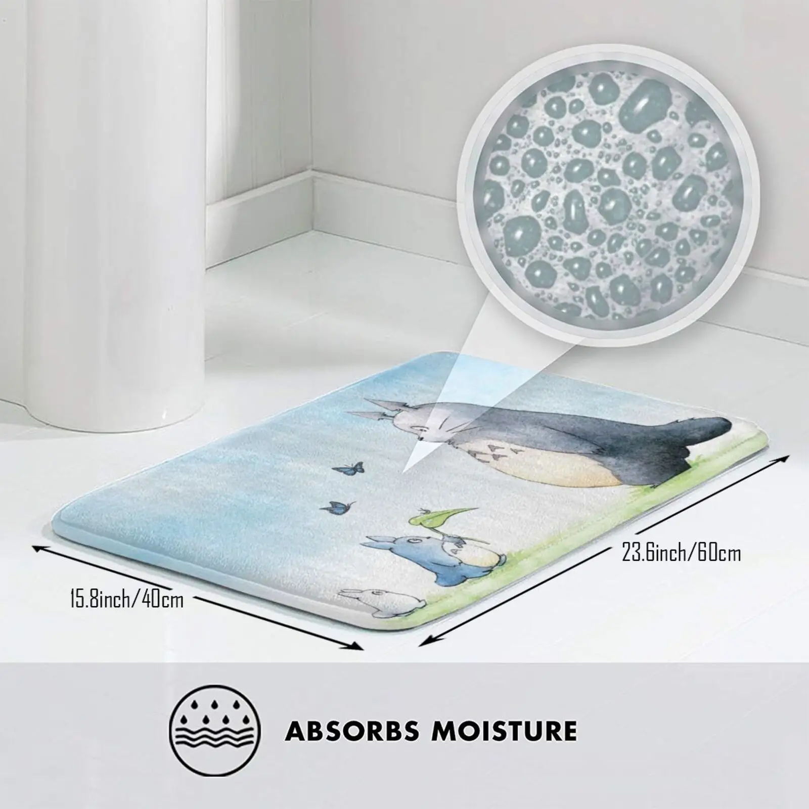 Мягкий Нескользящий Коврик Totoro с бабочками коврик подушка для Тоторо Мой сосед