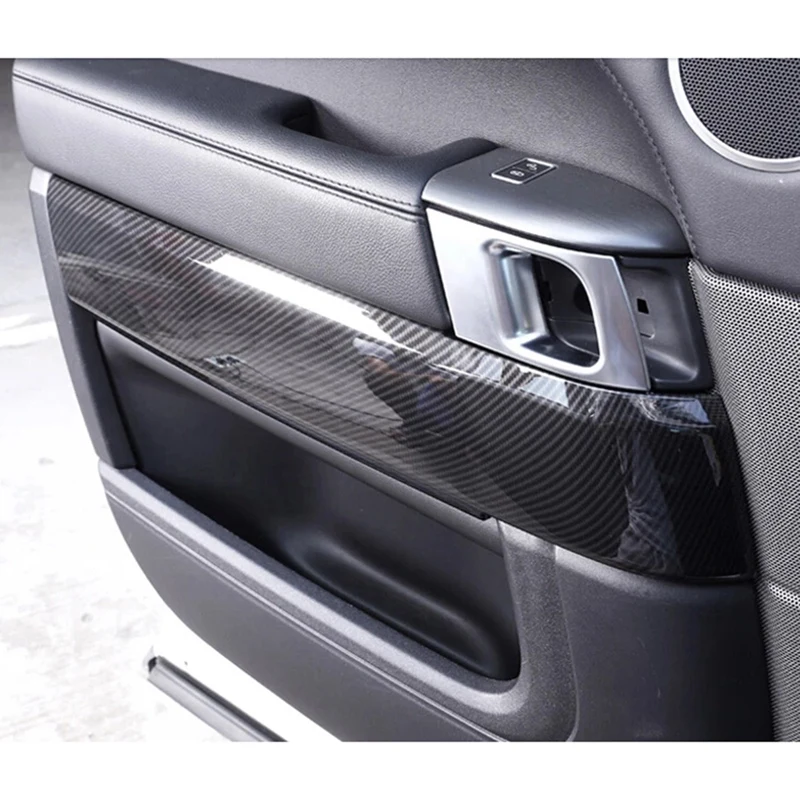 4Pcs Carbon Fiber Style ABS Plastic Inner Door Decoration Cover Trim for Land Rover Range Sport RR 2014-2020 | Автомобили и