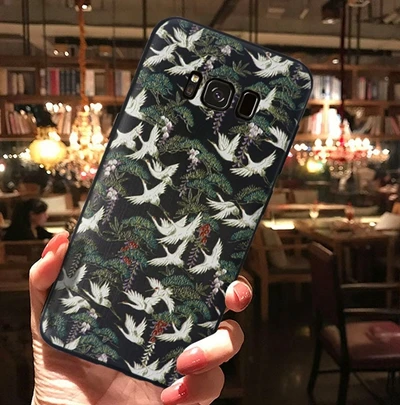SAC006 Чехол для samsung S10, силиконовый чехол с тиснением для samsung Galaxy note 9, 8, S8, S9, S10 plus, s10E, японский чехол для телефона с 3D рисунком - Цвет: SAC006