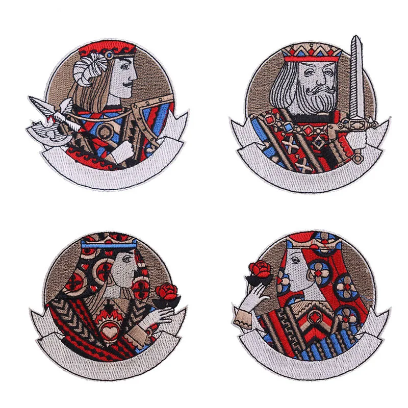 Новый Индийский Стиль вышитые патчи Poker Skull глаза приклеивающиеся утюгом нашивки