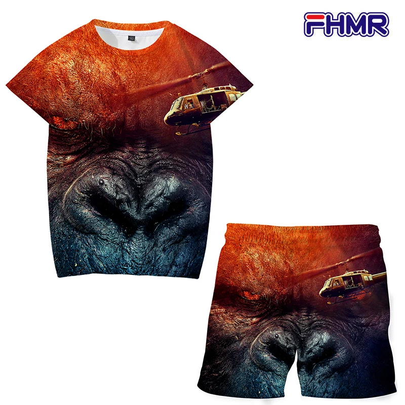 

Summer kids Fashion 3d Short Sleeve Suit Short T + Pantstwo-piece Sweatshirt Sportswear Boys Girlstrend Short Sleeve Funclothes