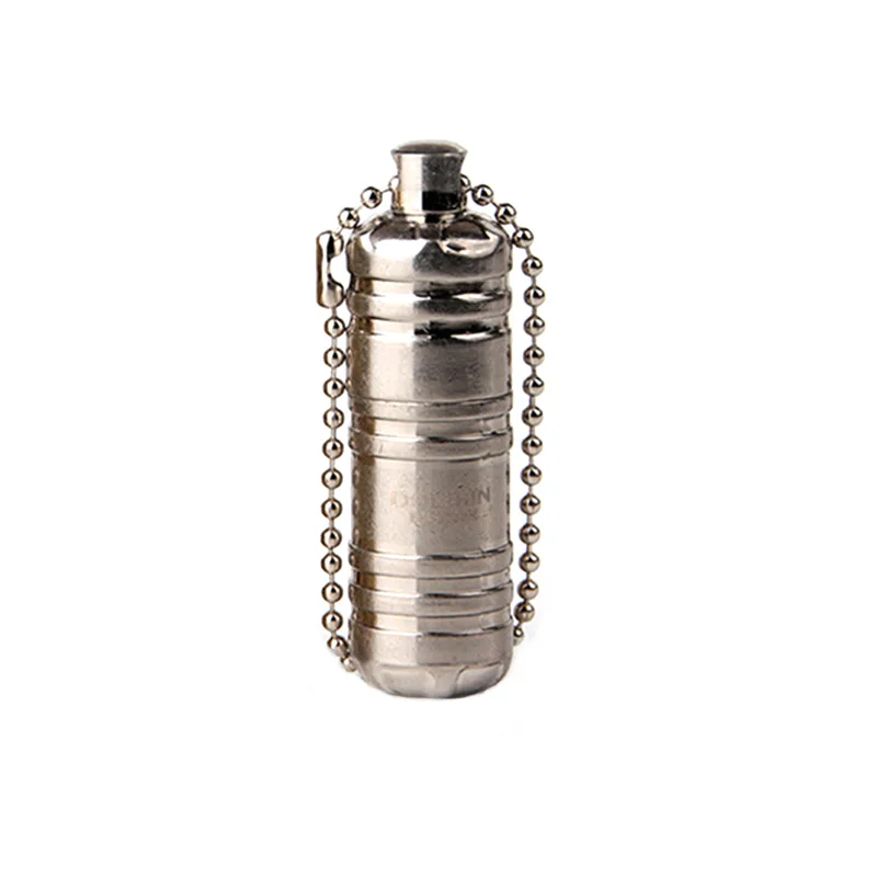 silver2 1 шт. компактная керосиновая зажигалка, капсула, бензиновая зажигалка, надутая цепочка для ключей, бензиновое колесо, зажигалка, шлифовальные инструменты для улицы - Цвет: silver2