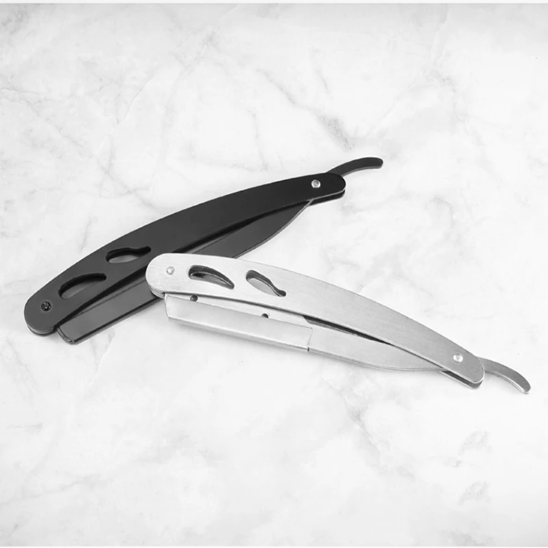 

Old-fashioned steel razor knife manual razor repair facial hair shaving razor knife blade barber shaved his head hairs knife