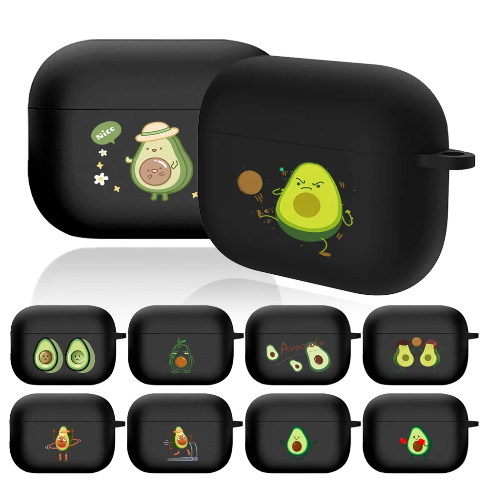 

AirPods Cases for Apple AirPods Pro Soft Silicone Avocado Series Pattern Wireless Earphone Charging Box Earphone Cover Cases