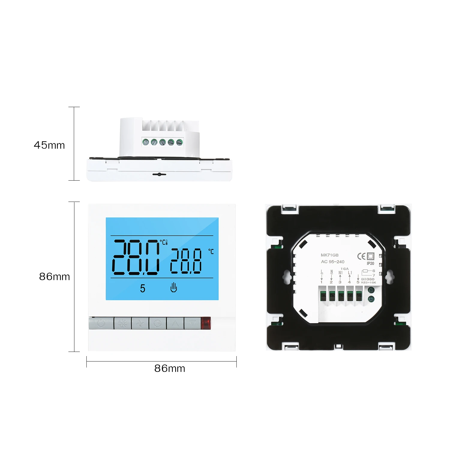 Programmable Smart Thermostat for Water Heating Large LCD Screen with Backlight Foor Temprature Controller | Обустройство дома