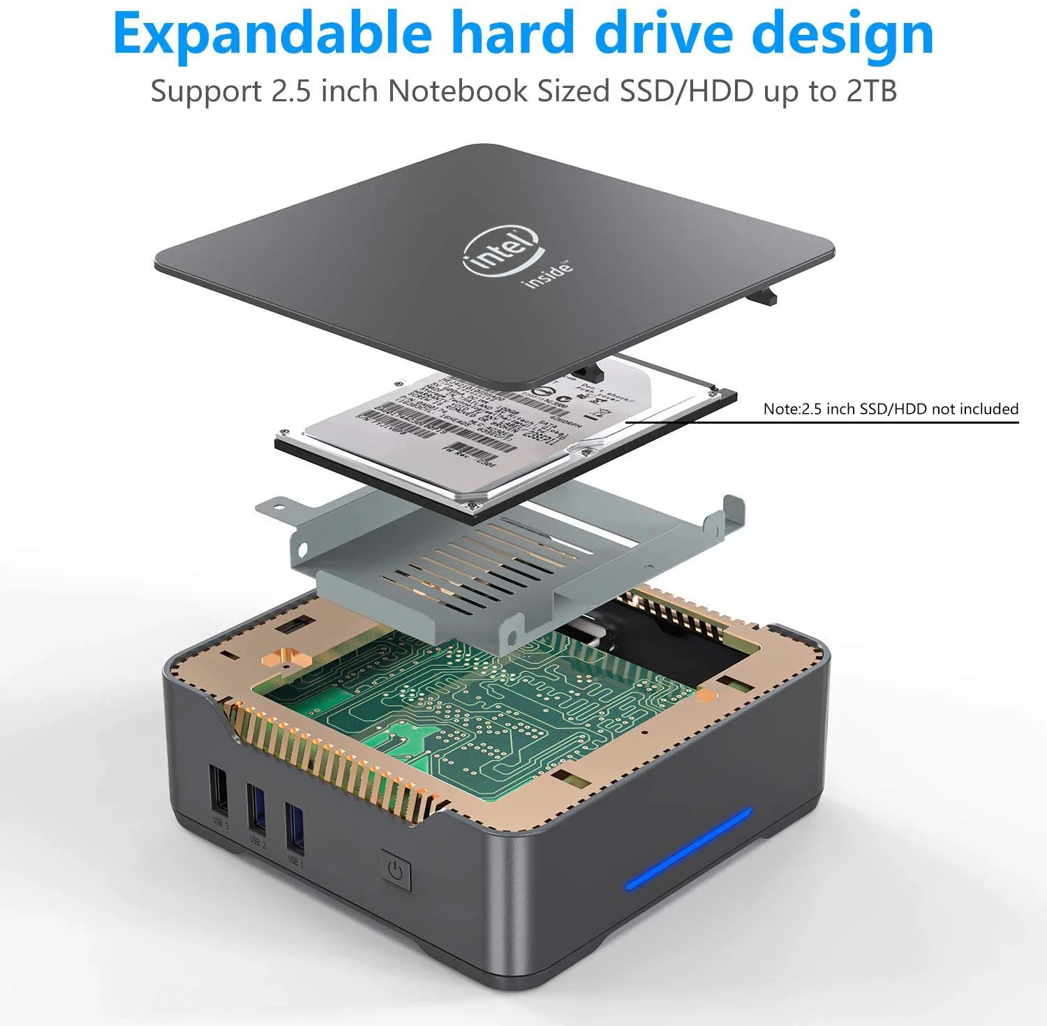 GK3V Windows 10 Mini PC Intel J4125 QuadCore DDR4 8GB 256GB SSD Dual WIFI 1000M LAN 4K WIN10 Pc Gamer Computador VS GK | Компьютеры и
