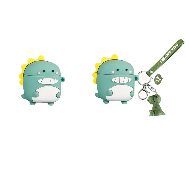Cute Dinosaur Pattern Protective Cover Portable Silicone Earphone Case for Vivo TWS Neo Bluetooth Headset High Quality | Электроника