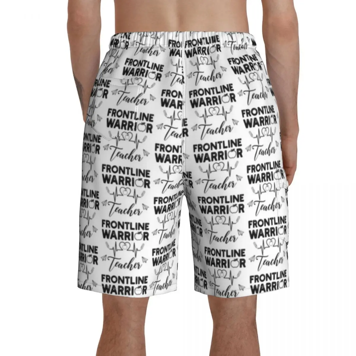 

Warrior Board Shorts Beach Swimming Trunks Polyester Pattern Men Swim Trunks