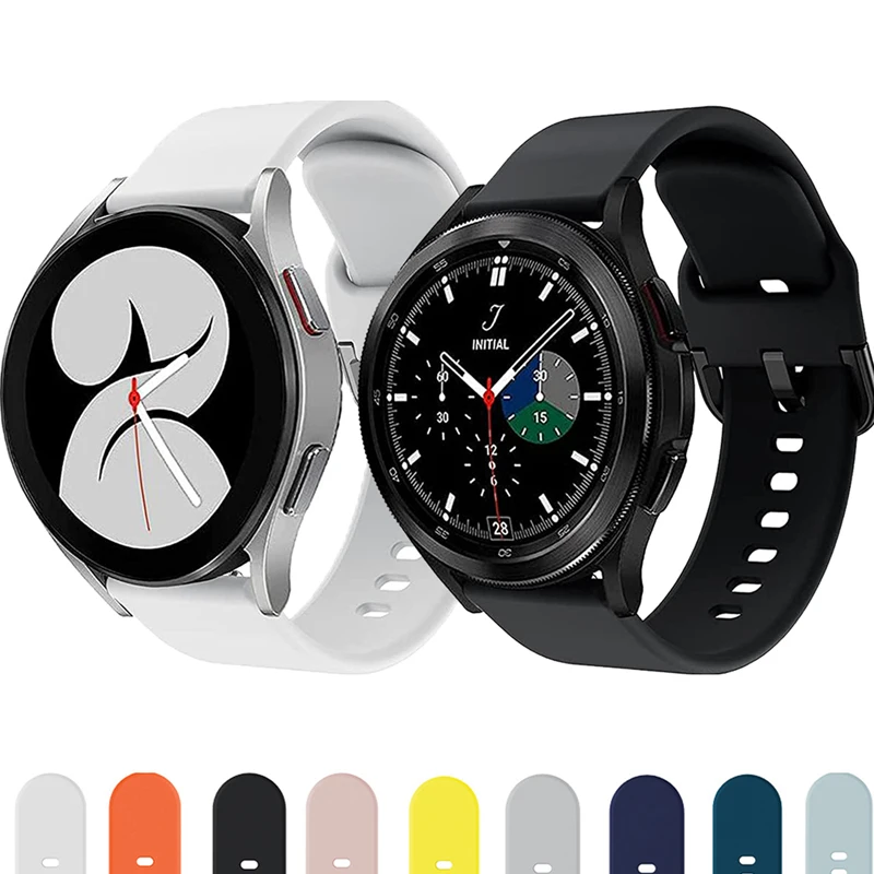 

Ремешок силиконовый для Samsung Galaxy Watch 4 Classic, мягкий спортивный браслет для Galaxy Watch 4 44 мм 40 мм