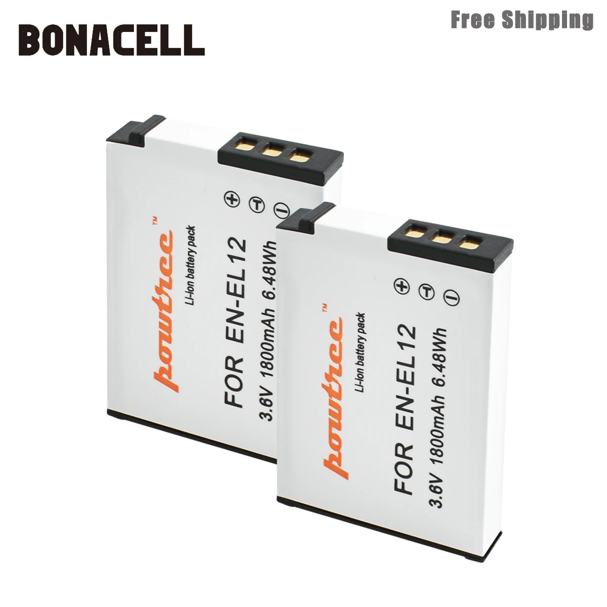 Аккумулятор bonacel для Nikon CoolPix S610 S610c S620 S630 S710 P300 P310 P330 S6200 S6300 S9400 S9500 L50 1800 мАч|Цифровые