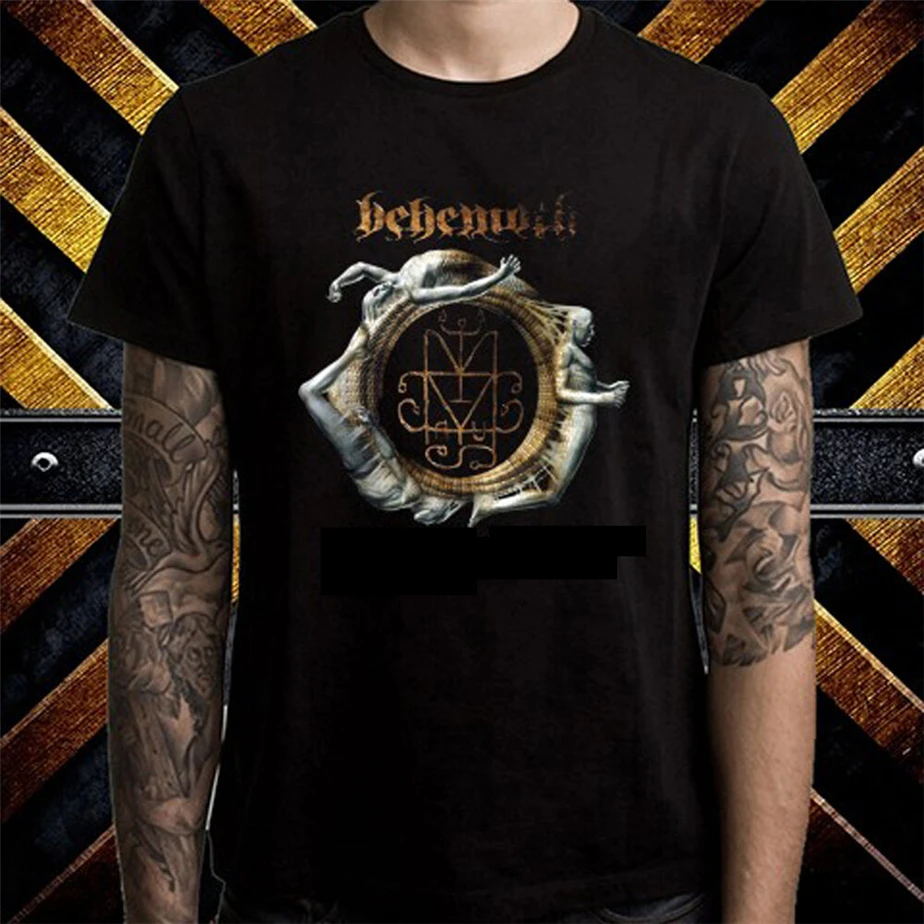 Behemoth Chaotica металлическая рок группа Мужская Черная Футболка размер S до 3Xl