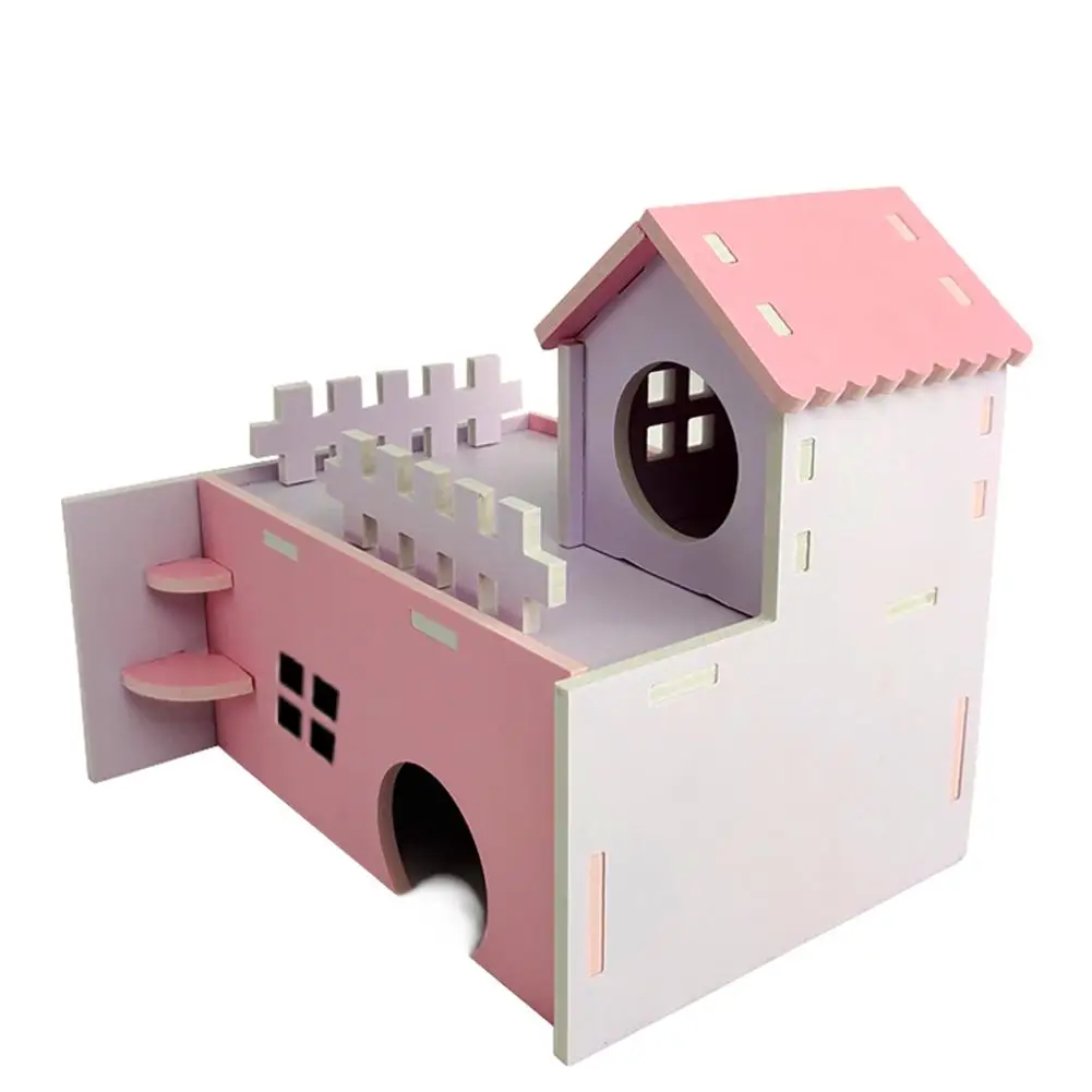 Клетка для хомяка спальное гнездо цвет маленький дом двухэтажная вилла балкон