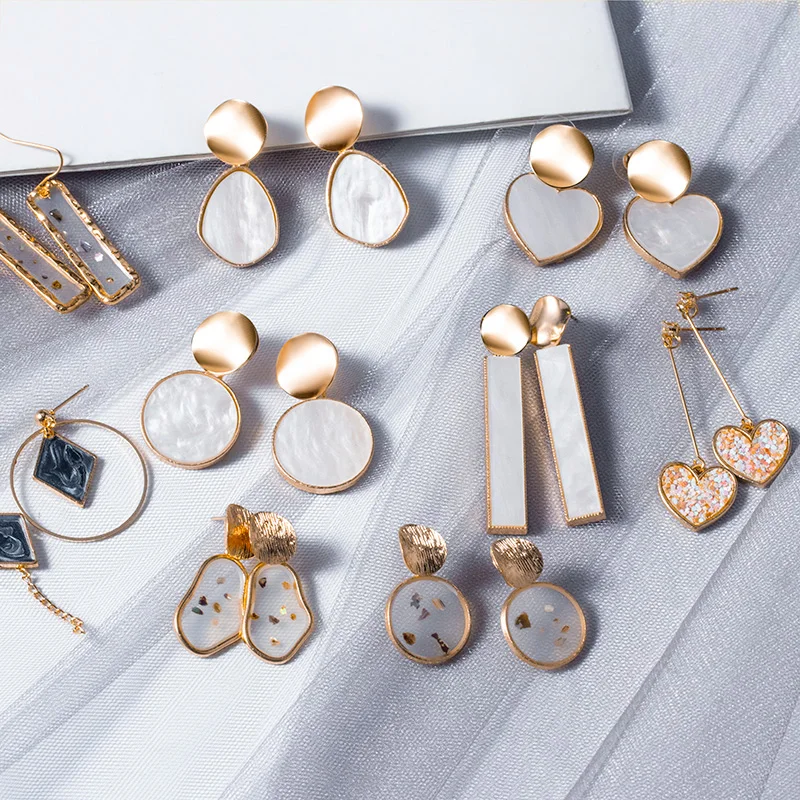 

Женские Висячие серьги ZWC, винтажные металлические висячие серьги, корейский стиль, 2020