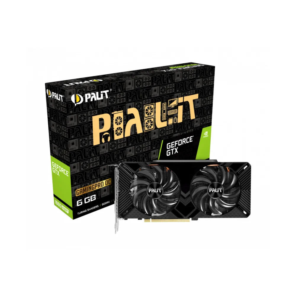 Видеокарта PALIT GeForce GTX 1660 SUPER GP OC PCIE16 6GB 1830 MHz 14 Gbps 192bit GDDR6 NE6166SS18J9 1160A|Видеокарты| |