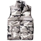 Мужской трендовый жилет с воротником-стойкой, камуфляжный жилет, мужская осенне-зимняя куртка, пуховой хлопковый жилет, повседневная мужская одежда