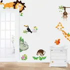 Стильная Наклейка на стену в виде джунглей, животных, детская, детская, домашний декор, фреска, горячая Распродажа, наклейка на стену для детской комнаты Q