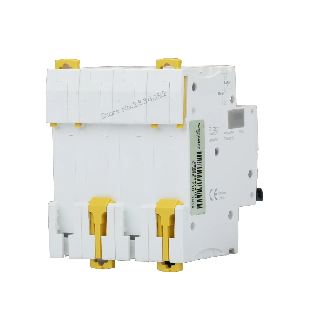 iC65N C type C10A Mini Circuit Breaker Air Switch 4P 50/60Hz 35mm Din Rail 1A 2A 4A 6A 20A 25A 32A 50A 40A 63A Schneider | Обустройство