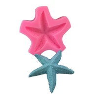qiqipp new starfish silica gel mold baking cake decoration tool plaster chocolate mold factory direct sales