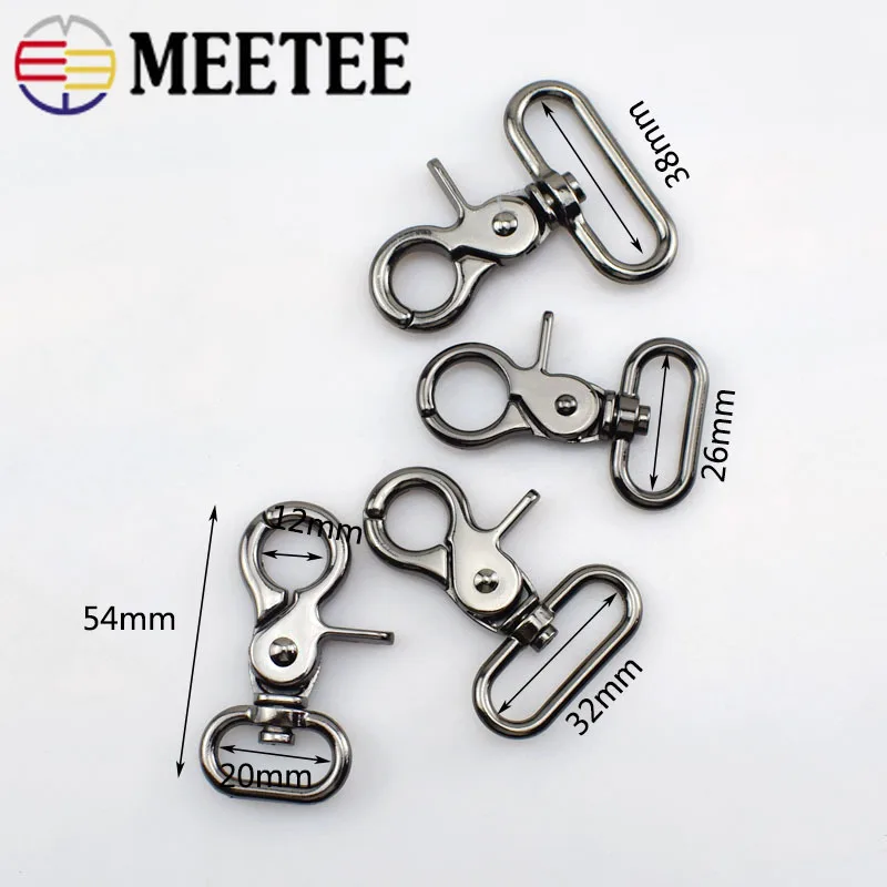 Комплект из 2 предметов Meetee 20/25/32/38 мм Чемодан ремень с металлической пряжкой сумки карабин карабины оснастка поворотным спусковым крючком воротник аксессуары для ручной работы