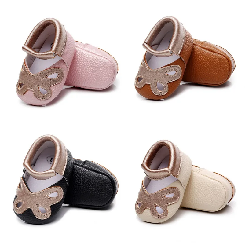 Кроссовки детские из ПУ кожи Нескользящие с мягкой подошвой дышащие для