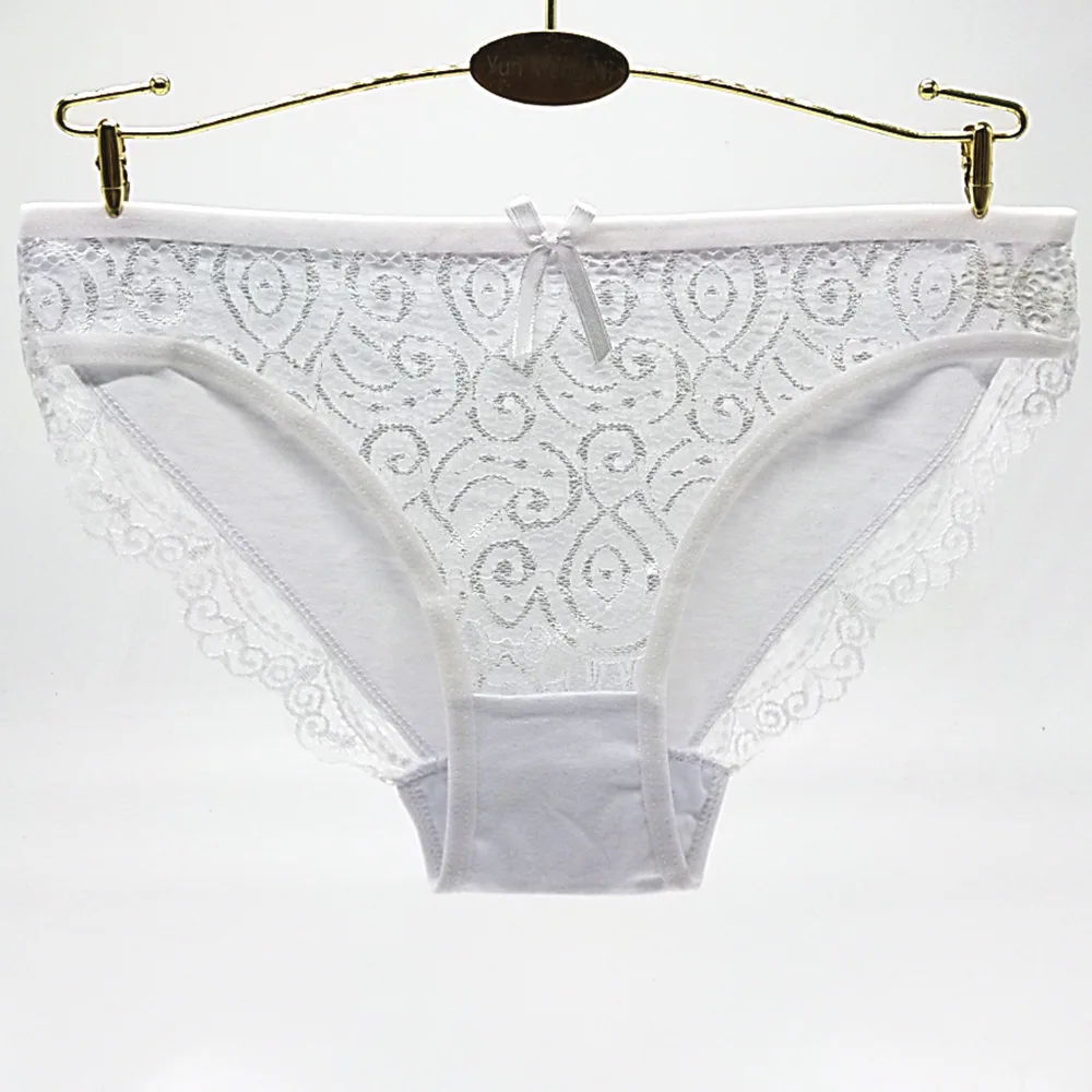 

6 Color Cotton Ladies Underwear Comfortable Fit Lace Sexy Low Waist Triangle Panties Soft Fabric gifts for women