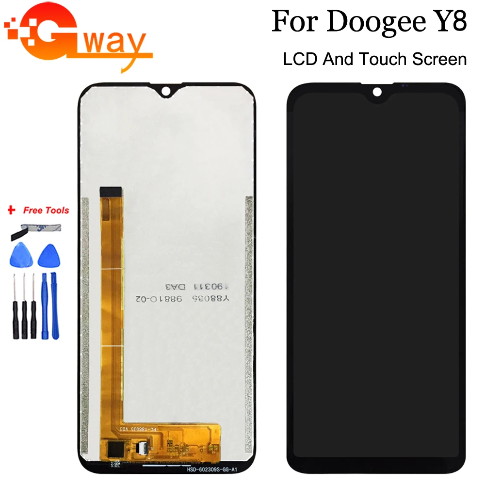 FATGWAY для 6 1 &quotDoogee Y8 ЖК дисплей Дисплей и кодирующий преобразователь сенсорного