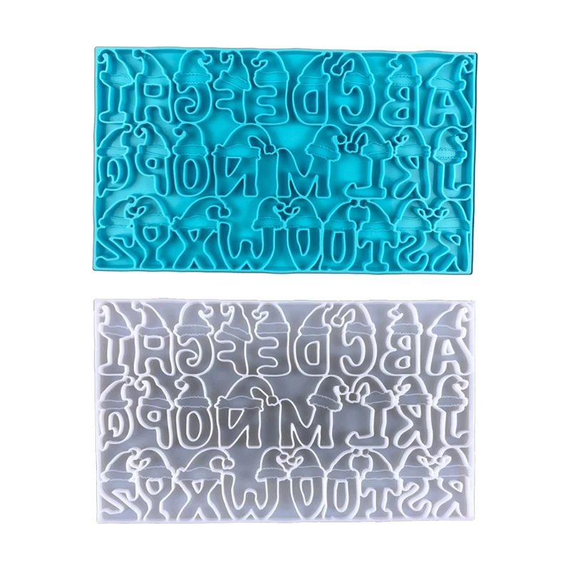 

24 Letters Keychain Epoxy Resin Mold Earrings Necklace Pendants Silicone Mould DIY Crafts Jewelry Casting Tools LXAE
