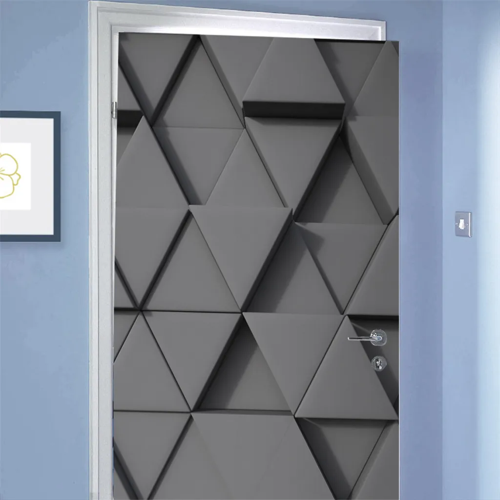 

Three-dimensional Simulation Door Stickers Wooden Waterproof Door Stickers Bedroom Living Room Wallpaper