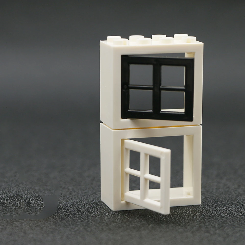 Строительные блоки для города 2x4 оконные военный MOC дом рама садовые аксессуары