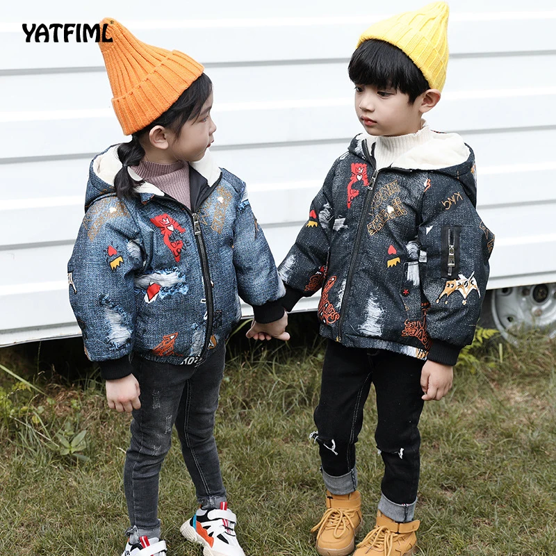 

YATFIML Thick Kids Girls Boys Winter Coat Warm Thick Kids Girls Boys Winter Coat Warm Children's Winter Jackets Cotton Clothing