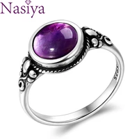nasiya new trend womens amethyst rings 925 sterling silver amethyst jewelry daily life wedding anniversary engagement gifts