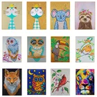 Алмазная 5D живопись сделай сам, мозаика особой формы с вышивкой животных, животные, картины с черепашками, совами, попугаями, картины для домашнего декора